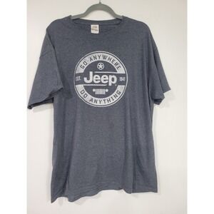 Jeep Go Anywhere Do Anything Logo Gray Shirt Large